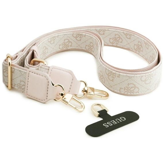 Guess 4G Strass Logo &amp; Big Strap Metal Buttons MagSafe Case for iPhone 17 Pro Max - Pink | Techbox