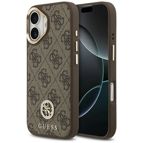 Guess 4G Strass Logo MagSafe case for iPhone 17 - brown | Techbox
