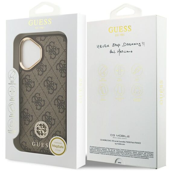 Guess 4G Strass Logo MagSafe case for iPhone 17 - brown | Techbox