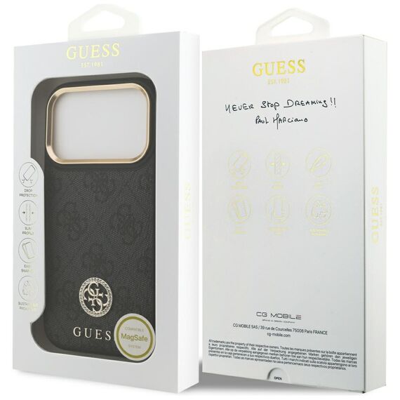 Guess 4G Strass Logo MagSafe case for iPhone 17 Pro - black | Techbox
