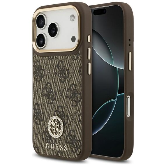 Guess 4G Strass Logo MagSafe case for iPhone 17 Pro - brown | Techbox