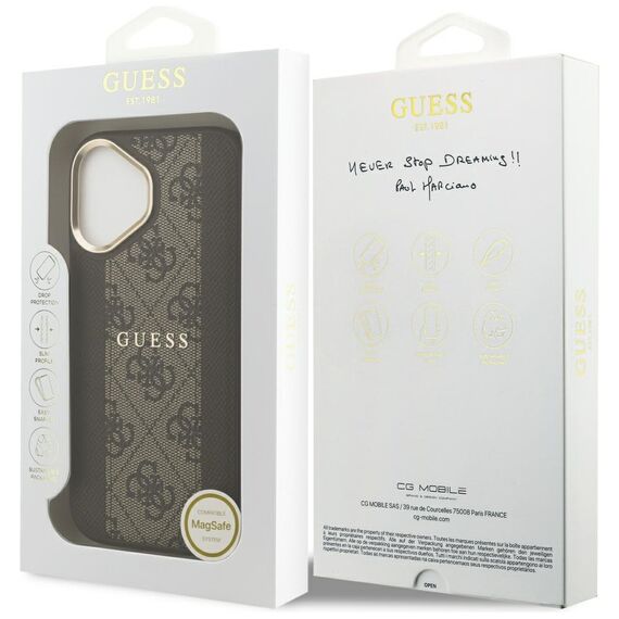 Guess 4G Stripe MagSafe case for iPhone 17 - brown - Uncategorized Cases (2) - Cases - Techbox