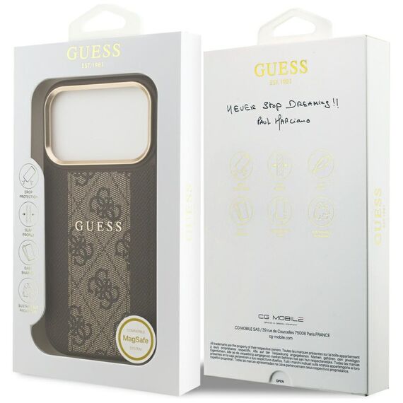 Guess 4G Stripe MagSafe case for iPhone 17 Pro - brown - Apple Cases - Cases - Techbox