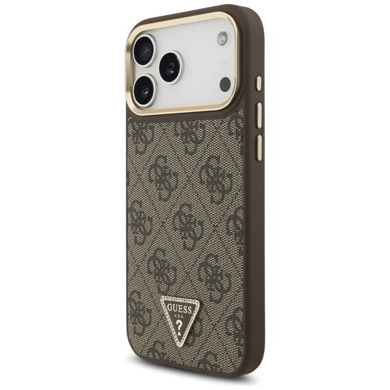 Guess 4G Triangle Logo MagSafe Case for iPhone 17 Pro Max - Brown &amp; Gold - Apple Cases - Cases - Techbox