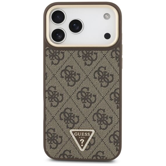 Guess 4G Triangle Logo MagSafe Case for iPhone 17 Pro Max - Brown &amp; Gold - Apple Cases - Cases - Techbox