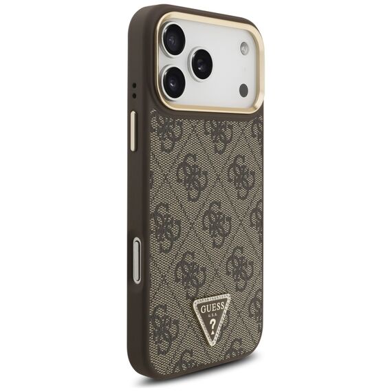 Guess 4G Triangle Logo MagSafe Case for iPhone 17 Pro Max - Brown &amp; Gold - Apple Cases - Cases - Techbox