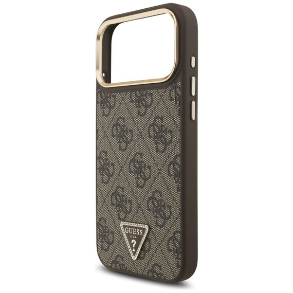 Guess 4G Triangle Logo MagSafe Case for iPhone 17 Pro Max - Brown &amp; Gold - Apple Cases - Cases - Techbox