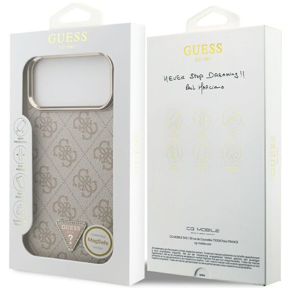 Guess 4G Triangle Logo MagSafe Case for iPhone 17 Pro Max - Rose Gold | Techbox