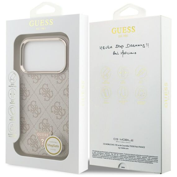 Guess 4G Triangle Logo MagSafe Case for iPhone 17 Pro - Rose Gold | Techbox