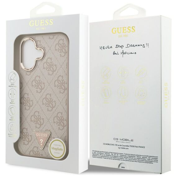 Guess 4G Triangle Logo MagSafe Case for iPhone 17 - Rose Gold | Techbox