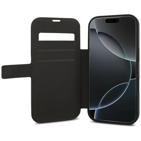 Guess Book 4G Metal Logo Case for iPhone 17 Pro - Black | Techbox
