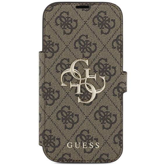 Guess Book 4G Metal Logo Case for iPhone 17 Pro - Brown | Techbox