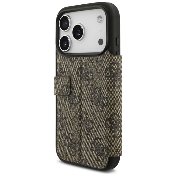 Guess Book 4G Metal Logo Case for iPhone 17 Pro - Brown | Techbox