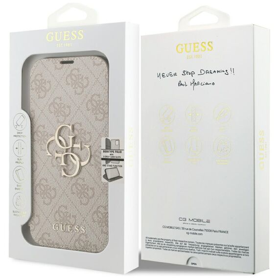 Guess Book 4G Metal Logo Case for iPhone 17 Pro - Pink | Techbox