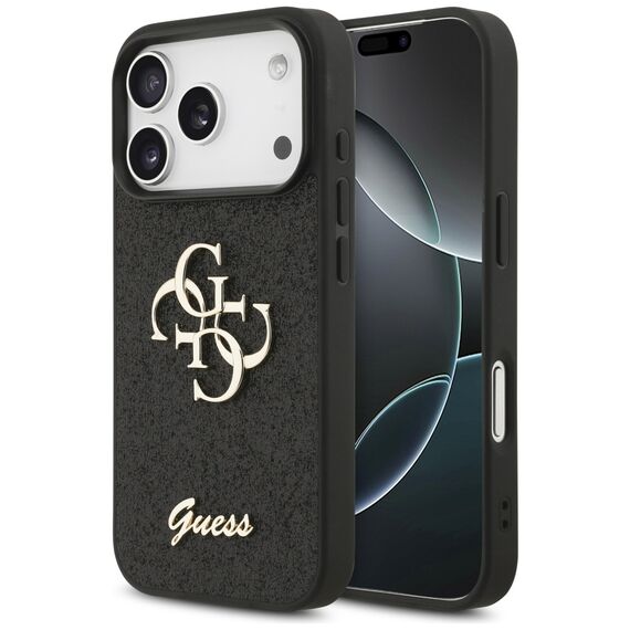 Guess Fixed Glitter Big 4G case for iPhone 17 Pro - black - Apple Cases - Cases - Techbox