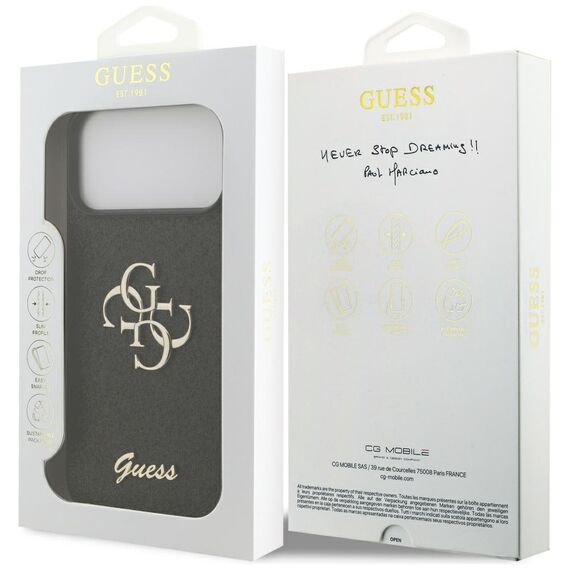 Guess Fixed Glitter Big 4G case for iPhone 17 Pro Max - black - Apple Cases - Cases - Techbox