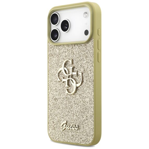 Guess Fixed Glitter Big 4G case for iPhone 17 Pro Max - gold | Techbox