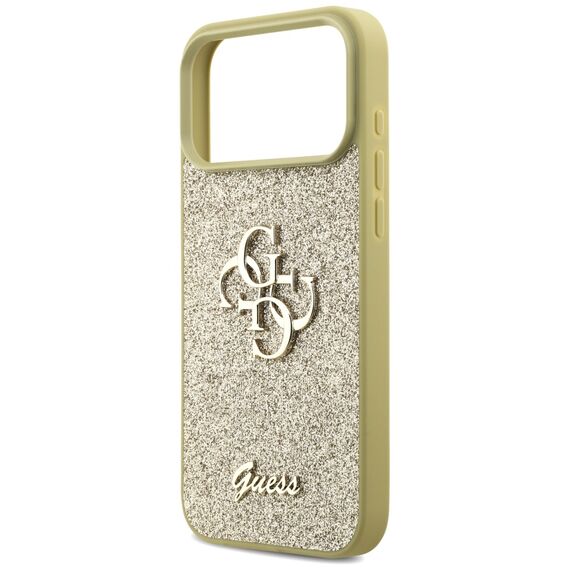 Guess Fixed Glitter Big 4G case for iPhone 17 Pro Max - gold | Techbox