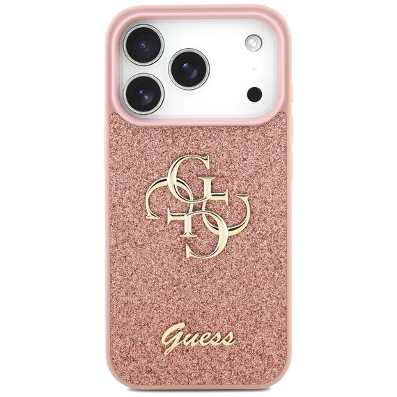 Guess Fixed Glitter Big 4G Case for iPhone 17 Pro - Pink | Techbox
