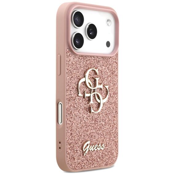 Guess Fixed Glitter Big 4G Case for iPhone 17 Pro - Pink | Techbox