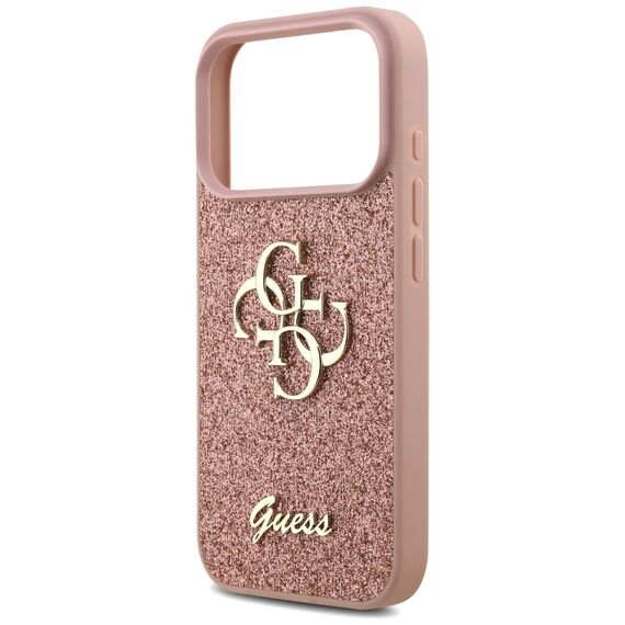 Guess Fixed Glitter Big 4G Case for iPhone 17 Pro - Pink | Techbox