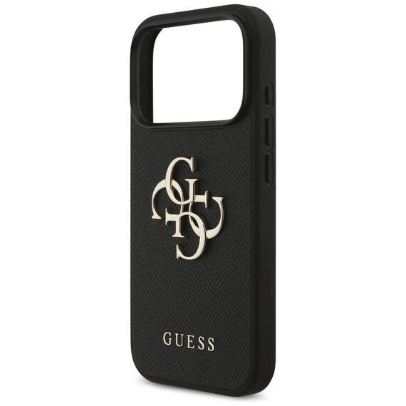 Guess Grained Big 4G &amp; Classic Logo case for iPhone 17 Pro - black - Apple Cases - Cases - Techbox