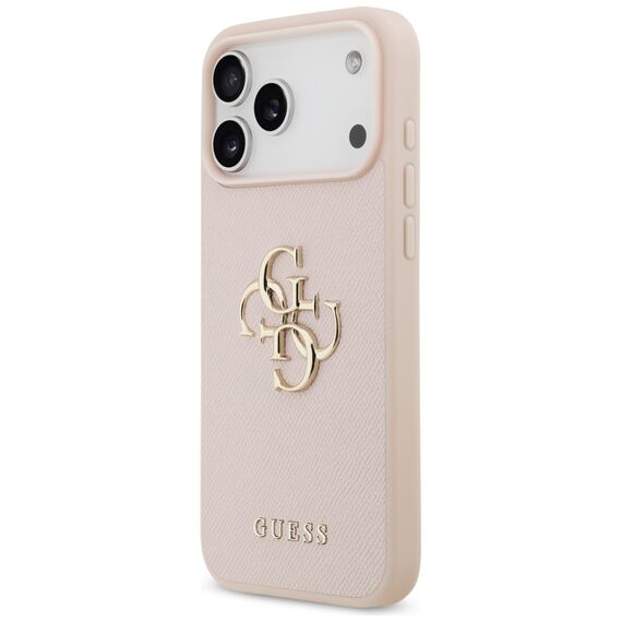 Guess Grained Big 4G &amp; Classic Logo Case for iPhone 17 Pro Max - Pink | Techbox