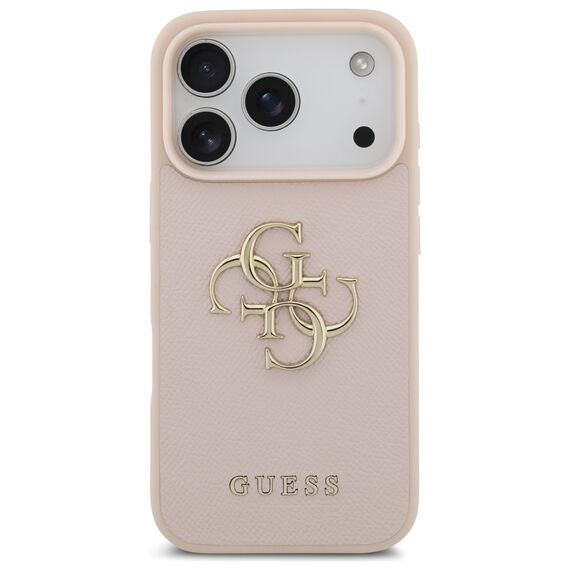 Guess Grained Big 4G &amp; Classic Logo iPhone 17 Pro Case - Pink - Uncategorized Cases (2) - Cases - Techbox