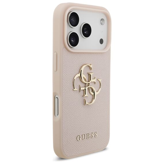 Guess Grained Big 4G &amp; Classic Logo iPhone 17 Pro Case - Pink - Uncategorized Cases (2) - Cases - Techbox