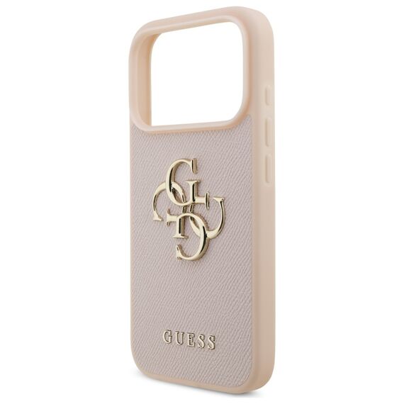 Guess Grained Big 4G &amp; Classic Logo iPhone 17 Pro Case - Pink - Uncategorized Cases (2) - Cases - Techbox