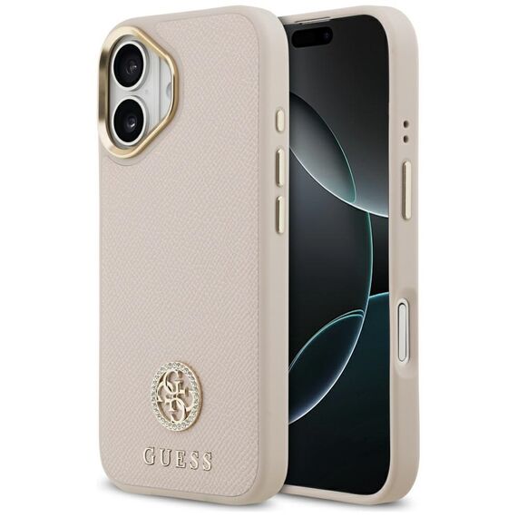 Guess Grained Strass Logo MagSafe case for iPhone 17 - pink - Uncategorized Cases (2) - Cases - Techbox