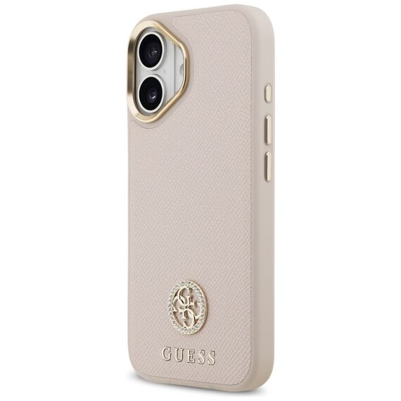 Guess Grained Strass Logo MagSafe case for iPhone 17 - pink - Uncategorized Cases (2) - Cases - Techbox