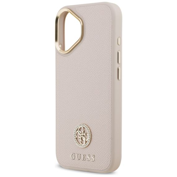Guess Grained Strass Logo MagSafe case for iPhone 17 - pink - Uncategorized Cases (2) - Cases - Techbox