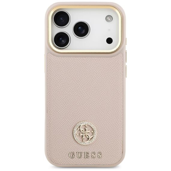 Guess Grained Strass Logo MagSafe case for iPhone 17 Pro - pink | Techbox