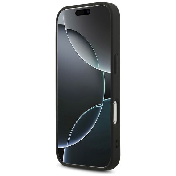 Guess Leather 4G Triangle Strass MagSafe Case for iPhone 17 Pro - Black - Apple Cases - Cases - Techbox