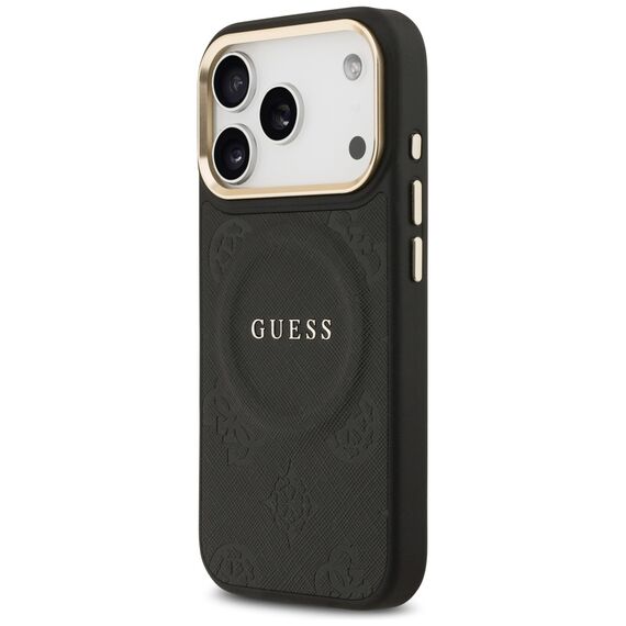 Guess Peony Hot Stamp MagSafe Case for iPhone 17 Pro - Black - Apple Cases - Cases - Techbox