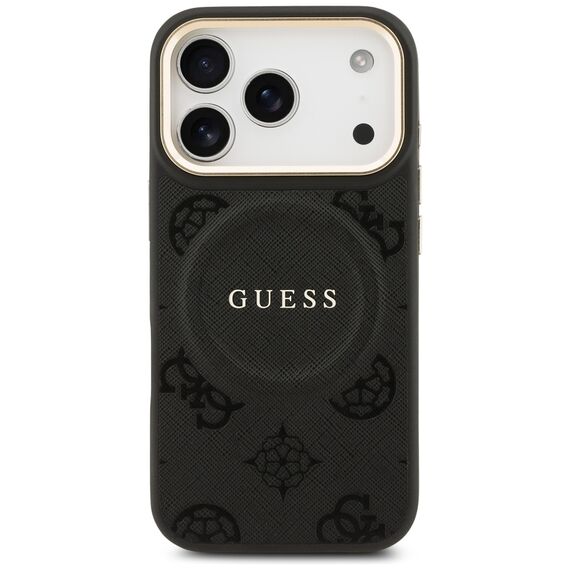 Guess Peony Hot Stamp MagSafe Case for iPhone 17 Pro - Black - Apple Cases - Cases - Techbox