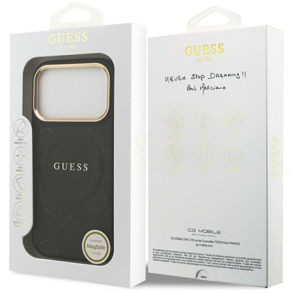 Guess Peony Hot Stamp MagSafe Case for iPhone 17 Pro - Black - Apple Cases - Cases - Techbox