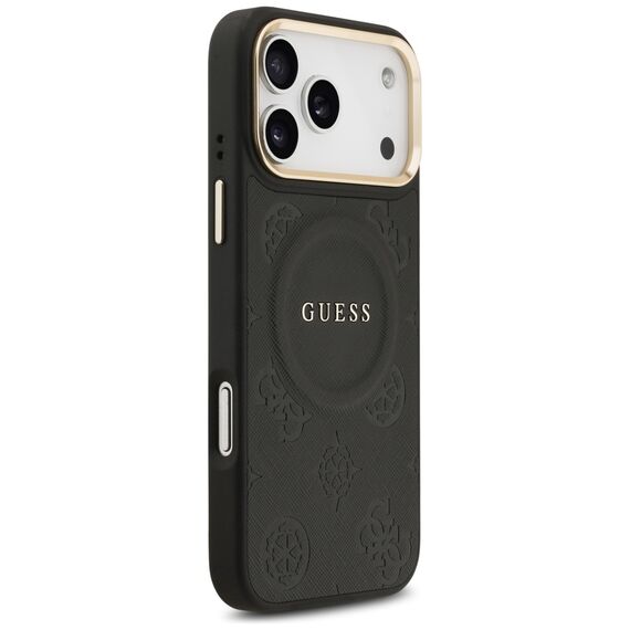 Guess Peony Hot Stamp MagSafe Case for iPhone 17 Pro Max - Black | Techbox