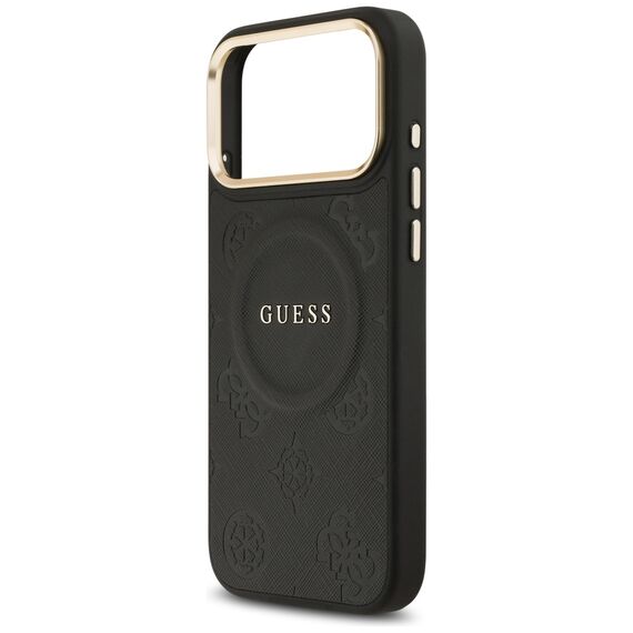 Guess Peony Hot Stamp MagSafe Case for iPhone 17 Pro Max - Black | Techbox