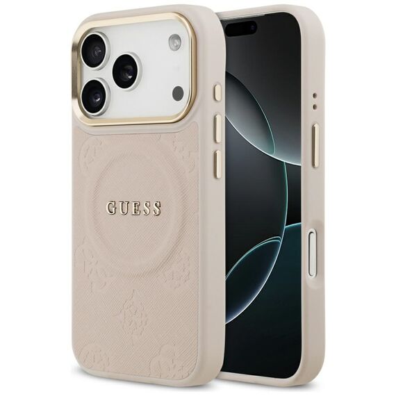 Guess Peony Hot Stamp MagSafe Case for iPhone 17 Pro - Pink | Techbox
