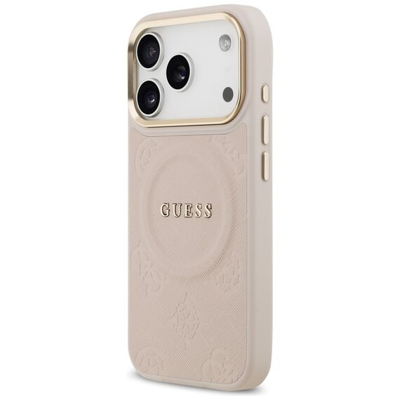 Guess Peony Hot Stamp MagSafe Case for iPhone 17 Pro - Pink | Techbox
