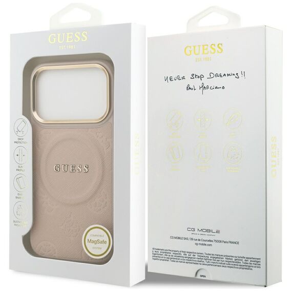 Guess Peony Hot Stamp MagSafe Case for iPhone 17 Pro - Pink | Techbox
