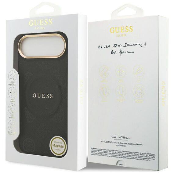 Guess Peony Hot Stamp MagSafe Case for iPhone Air - Black | Techbox