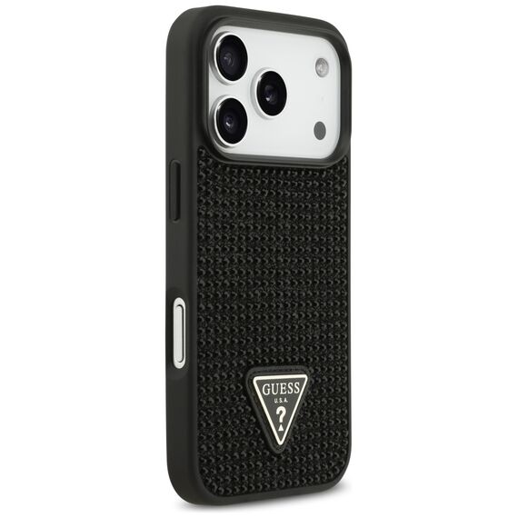 Guess Rhinestone Triangle Logo Case for iPhone 17 Pro - Black - Uncategorized Cases (2) - Cases - Techbox