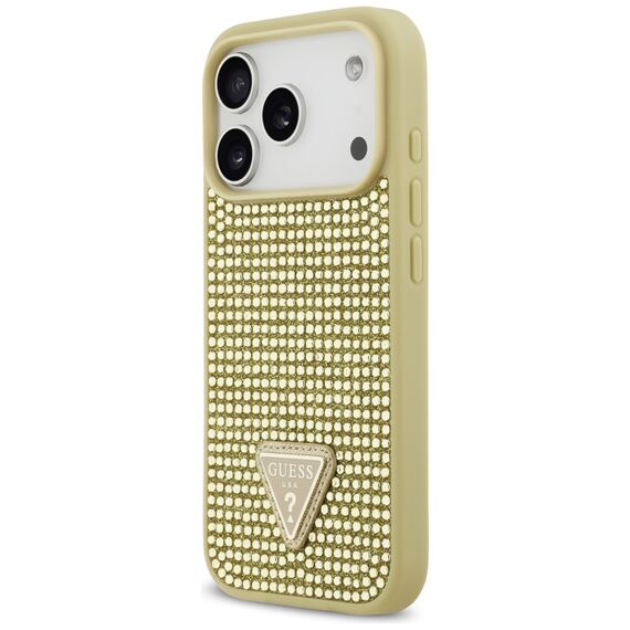 Guess Rhinestone Triangle Logo iPhone 17 Pro Case - Gold - Uncategorized Cases (2) - Cases - Techbox