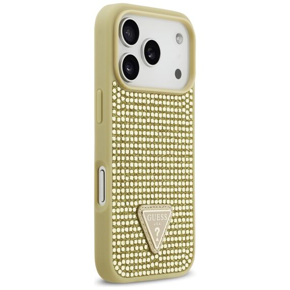 Guess Rhinestone Triangle Logo iPhone 17 Pro Case - Gold - Uncategorized Cases (2) - Cases - Techbox