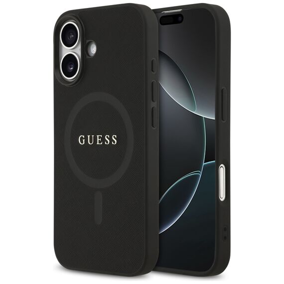 Guess Saffiano Classic Logo MagSafe case for iPhone 17 - black | Techbox
