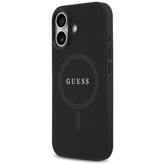 Guess Saffiano Classic Logo MagSafe case for iPhone 17 - black | Techbox