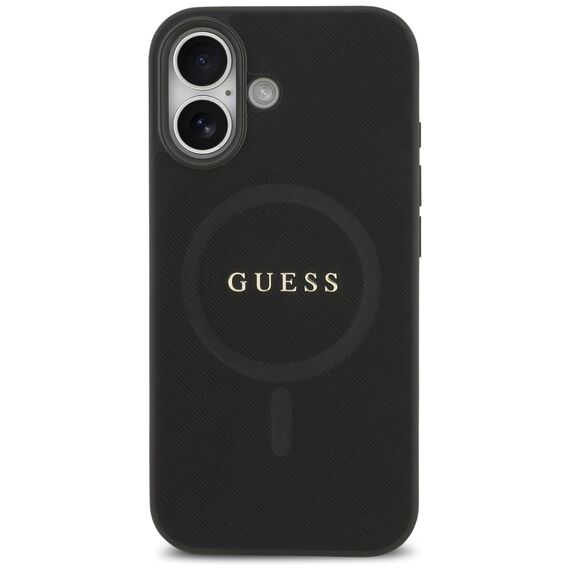 Guess Saffiano Classic Logo MagSafe case for iPhone 17 - black | Techbox